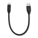 Qoltec Kabel USB typ C 3.1 męski | USB 3.0 typ A męski | 0.25m