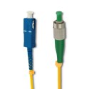 Qoltec Patchcord światłowodowy FC/APC - SC/UPC | Singlemode | 9/125 | G652D | Simplex | 15m