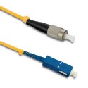 Qoltec Patchcord światłowodowy FC/UPC - SC/UPC | Singlemode | 9/125 | G652D | Simplex | 0.5m