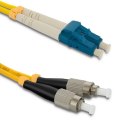 Qoltec Patchcord światłowodowy LC/UPC - FC/UPC | Singlemode | 9/125 | G652D | Duplex | 3m