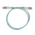 Qoltec Patchcord światłowodowy LC/UPC - LC/UPC | Multimode | 50/125 | OM3 | Duplex | 1m