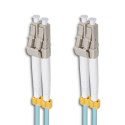 Qoltec Patchcord światłowodowy LC/UPC - LC/UPC | Multimode | 50/125 | OM3 | Duplex | 1m