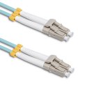 Qoltec Patchcord światłowodowy LC/UPC - LC/UPC | Multimode | 50/125 | OM3 | Duplex | 1m