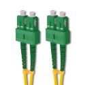 Qoltec Patchcord światłowodowy SC/APC - SC/APC | Singlemode | 9/125 | G652D | Duplex | 0.5m