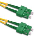 Qoltec Patchcord światłowodowy SC/APC - SC/APC | Singlemode | 9/125 | G652D | Duplex | 1.5m