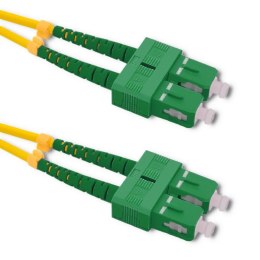 Qoltec Patchcord światłowodowy SC/APC - SC/APC | Singlemode | 9/125 | G652D | Duplex | 1.5m