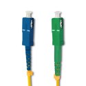 Qoltec Patchcord światłowodowy SC/APC - SC/UPC | Singlemode | 9/125 | G652D | Simplex | 10m