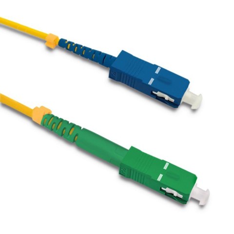 Qoltec Patchcord światłowodowy SC/APC - SC/UPC | Singlemode | 9/125 | G652D | Simplex | 1m