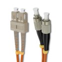 Qoltec Patchcord światłowodowy SC/UPC - FC/UPC | Multimode | 50/125 | OM2 | Duplex | 3m