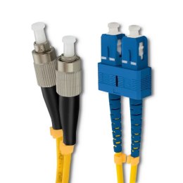 Qoltec Patchcord światłowodowy SC/UPC - FC/UPC | Singlemode | 9/125 | G652D | Duplex | 1m