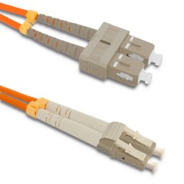 Qoltec Patchcord światłowodowy SC/UPC - LC/UPC | Multimode | 50/125 | OM2 | Duplex | 3m