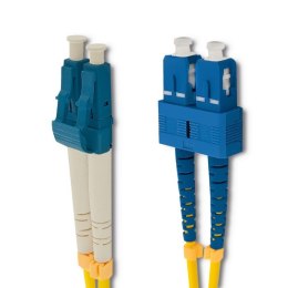 Qoltec Patchcord światłowodowy SC/UPC - LC/UPC | Singlemode | 9/125 | G652D | Duplex | 1m