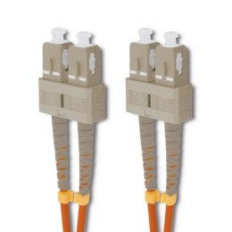 Qoltec Patchcord światłowodowy SC/UPC - SC/UPC | Multimode | 50/125 | OM2 | Duplex | 3m