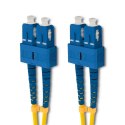 Qoltec Patchcord światłowodowy SC/UPC - SC/UPC | Singlemode | 9/125 | G652D | Duplex | 2m