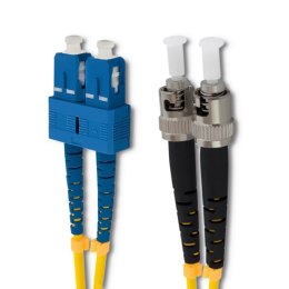 Qoltec Patchcord światłowodowy SC/UPC - ST/UPC | Singlemode | 9/125 | G652D | Duplex | 2m