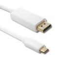 Qoltec DisplayPort Alternate mode | USB 3.1 typ C męski | Displayport męski | 5K | 1m