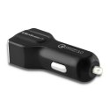 Qoltec Inteligentna Ładowarka samochodowa 12-24V | 30W | 5V | 3A | USB+USB Quick Charge 3.0