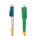 Qoltec Patchcord światłowodowy LC/UPC - SC/APC | Singlemode | 9/125 | G652D | Simplex | 20m