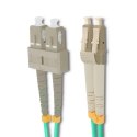 Qoltec Patchcord światłowodowy LC/UPC - SC/UPC | Multimode | 50/125 | OM4 | Duplex | 3m