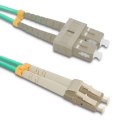 Qoltec Patchcord światłowodowy LC/UPC - SC/UPC | Multimode | 50/125 | OM4 | Duplex | 5m