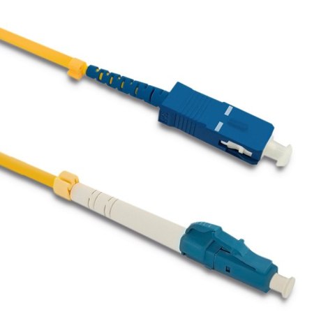 Qoltec Patchcord światłowodowy LC/UPC - SC/UPC | Singlemode | 9/125 | G652D | Simplex | 0.5m