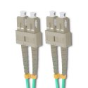 Qoltec Patchcord światłowodowy SC/UPC - SC/UPC | Multimode | 50/125 | OM4 | Duplex | 10m