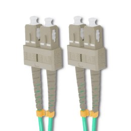 Qoltec Patchcord światłowodowy SC/UPC - SC/UPC | Multimode | 50/125 | OM4 | Duplex | 10m