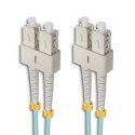 Qoltec Patchcord światłowodowy SC/UPC - SC/UPC | Multimode | 50/125 | OM4 | Duplex | 5m