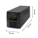 Qoltec Zasilacz awaryjny UPS | Monolith | 1200VA | 720W | LCD | USB