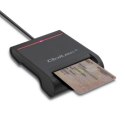 Qoltec Inteligentny czytnik chipowych kart ID SCR-0642 | USB 2.0 + Adapter USB typ C