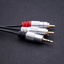 Qoltec Kabel 2x RCA / Mini Jack 3.5mm| 1m | Czarny