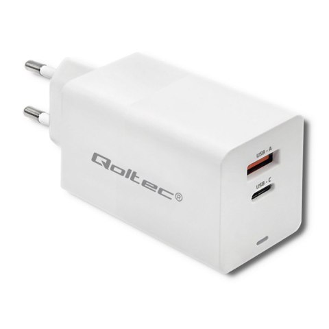 Qoltec Ładowarka GaN FAST 65W | 5-20V | 2.25-3.25A | USB | USB typ C PD