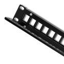 Qoltec Patch panel RACK | 24 porty | UTP blank | Czarny