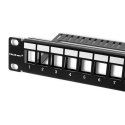 Qoltec Patch panel RACK | 24 porty | UTP blank | Czarny