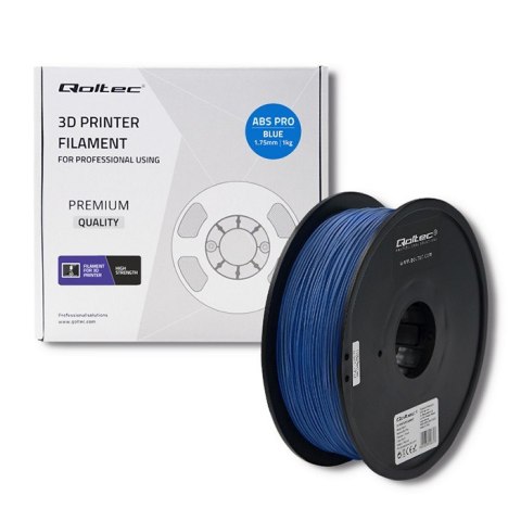 Qoltec Profesjonalny filament do druku 3D | ABS PRO | 1.75mm | 1kg | Blue