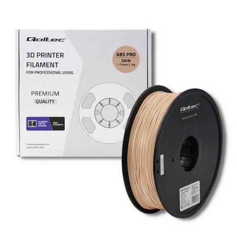 Qoltec Profesjonalny filament do druku 3D | ABS PRO | 1.75mm | 1kg | Skin