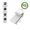 Qoltec Rolka termiczna 57 x 15 | 55g/m2 | 10szt. | BPA free