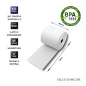 Qoltec Rolka termiczna 80 x 80 | 55g/m2 | 10szt. | BPA free