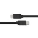 Qoltec Kabel USB 2.0 typ C męski | USB 2.0 typ C męski | 1.4m | Czarny