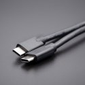 Qoltec Kabel USB 2.0 typ C męski | USB 2.0 typ C męski | 2.5m | Czarny