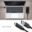 Qoltec Kabel USB 3.1 typ C męski | USB 3.0 A męski | 1.8m | Czarny