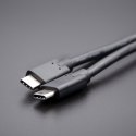 Qoltec Kabel USB 3.1 typ C męski | USB 3.1 typ C męski | 3m | Czarny