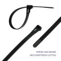 Qoltec Opaski zaciskowe wielorazowe/trytytki | 7.2 * 300mm | Nylon UV | Czarne