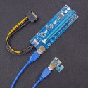 Qoltec Riser PCI-E 1x - 16x | USB 3.0 | ver. 009S | SATA / PCI-E 6 pin