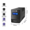 Qoltec Zasilacz awaryjny UPS | Monolith | 650VA | 360W | LCD | USB | RJ45