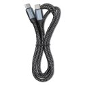 Qoltec Kabel USB 2.0 typ C | USB 2.0 typ C 100W | QC 3.0 | PD | 1m | Czarny