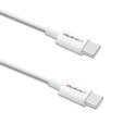 Qoltec Kabel USB 2.0 typ C | USB 2.0 typ C 60W | QC 3.0 | PD | 1m | Biały