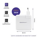 Qoltec Ładowarka sieciowa FAST 96W | 5-20V | 3- 4.7A | USB C PD | Biała