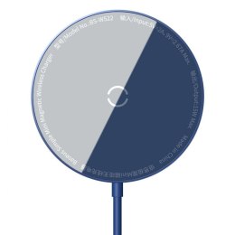 Ładowarka indukcyjna z magnesem Baseus Simple Mini, MagSafe, 15W (niebieska)