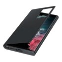 Oryginalne etui Samsung Clear View Cover z klapką do Samsung Galaxy S22 Ultra Czarny
